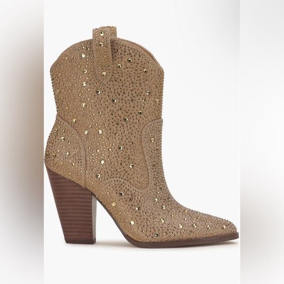 NEW Jessica Simpson Cissely Western Festival Cowgirl Boot in Gold Size 7.5 - Picture 6 of 13